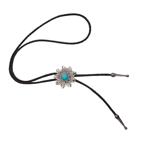 Lederschnur Bolotie Krawatte Mit Metallblumenstein Anhänger Verstellbarer Kettenhemdkragen Halskette Für Männer Und Frauen Bolo Krawatte Lederschnur Bolotie Krawatte Mit Metallblumenstein Anhänger Verstellbarer Kettenhemdkragen Halskette Für Männer Und Frauen Bolo Krawatte von FIRSTXIU