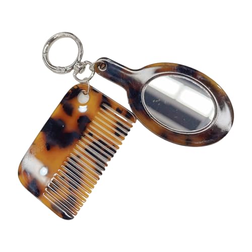 Leopardenmuster Acetat Kammschlüsselkette Mit Make Up Werkzeugtasche Anhänger Acetat Keyring Charm Trendy Geschenk Für Frauen Mädchen Trendy Frauen Geschenk von FIRSTXIU