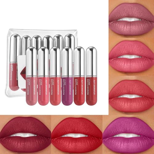 Mattes Lipgloss Set Von 6 Reichen Farben Für Alltägliche Verschleiß Und Partys Liquid Lippenstift Set Für Frauen Make Up Valentines Geschenkparty Make Up Lippenstift von FIRSTXIU