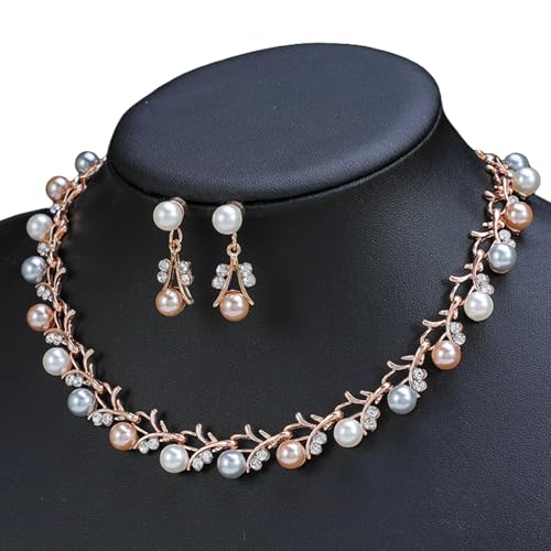 Mehrzweckperlen Wie Schmuck Set Accessoire Für Frauen Halskette Ohrringe Für Formelle Versammlungen Trendige Frauen Täglich Nutzen Tägliche Verschleißperlen von FIRSTXIU