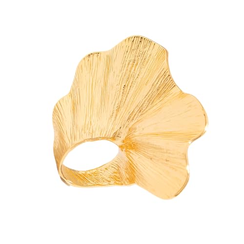 Metallringe Mode Unregelmäßige Dating Ringe Legierungstextur Bequem Um Outfits Bequem Einen Farbton Zu Verleihen von FIRSTXIU