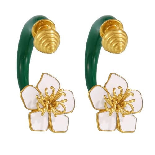 Mode Camellias Flower Ohrringe Bequem Für Damen Tragbar Für Tägliche Und Abendliche Kleidung Stilvolle Outfits Süße Blütenblattohrringe von FIRSTXIU