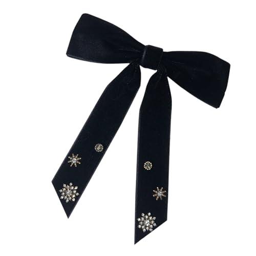 Mode Frauen Velvets Beulen Krawatte Mit Strasssteinen Schneeflocken Für Weihnachten Vorgebundene Bowtie Brosche Stecknadel Krawattenklammern Bögen Pin von FIRSTXIU