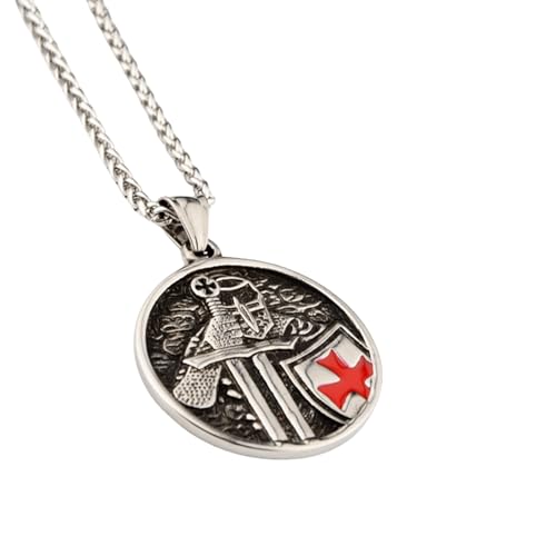 Mode Männer Halskette Amulett Halskette Religiöses Symbol Edelstahl Textur Für Männer Die Vintage Look Mode Accessoire Entsprechen von FIRSTXIU