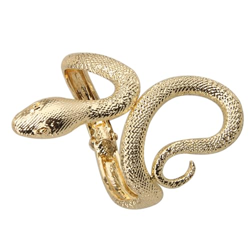 Mode Schlangenmuster Offenes Manschettenverstellbares Armband Tiere Geformtes Armreif Retro Styles Accessoire Für Männer Und Frauen Schlangenformularer Armband von FIRSTXIU