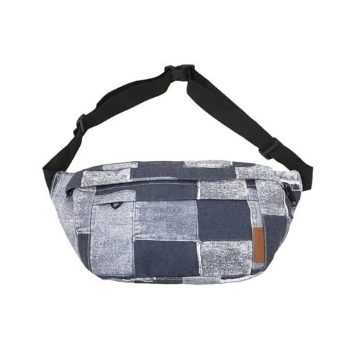 Mode Taillenbeutel Telefon Crossbody Bananen Pack Truhe Mit Verstellbarem Gurtgürtel Für Frauen Mädchen Denims Brust Multifunktionales Crossbody Telefonpack von FIRSTXIU