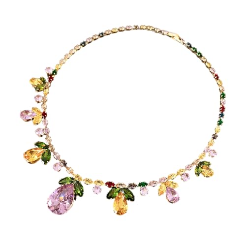 Mode Tränenblattschmuck Schmuck Funkelnde Zirkonia Blatt Tränenhalskette Und Ohrringe Ensembles Für Modeliebhaber Kupferschmuck Für Frauen von FIRSTXIU