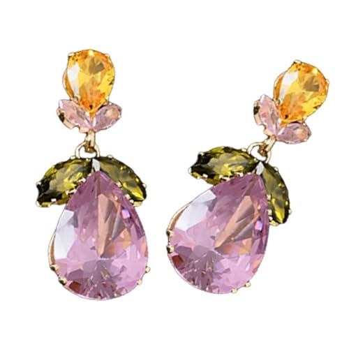 Mode Tränenblattschmuck Schmuck Funkelnde Zirkonia Blatt Tränenhalskette Und Ohrringe Ensembles Für Modeliebhaber Kupferschmuck Für Frauen von FIRSTXIU