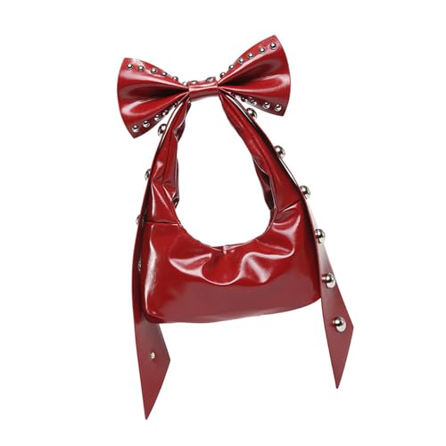 Moderne Handtasche Für Frauen Und Mädchen PU Leder Achselhöhlen Tasche Schulterbeutel Mit Bögen Und Nietstilen Rivet Design Geldbörse von FIRSTXIU