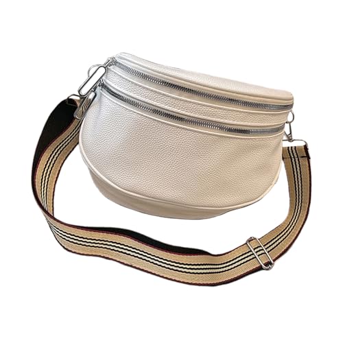Moderne Wide Gurt Umhängetasche Einfache Und Lässige Crossbody Tasche Große Kapazitätsklaren Geldbörse Für Modische Frauen PU Leder von FIRSTXIU