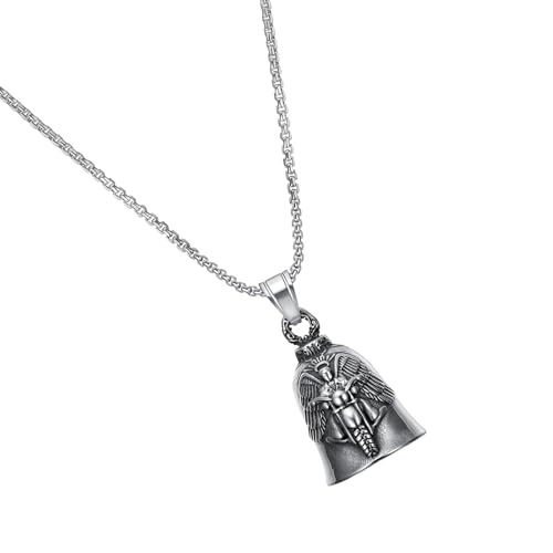 Motorradglocken Anhänger Halskette/Schlüsselbund Für Männer Handgefertigtes Schmuckzubehör Edelstahl Party Trage Schmuck Halskette von FIRSTXIU