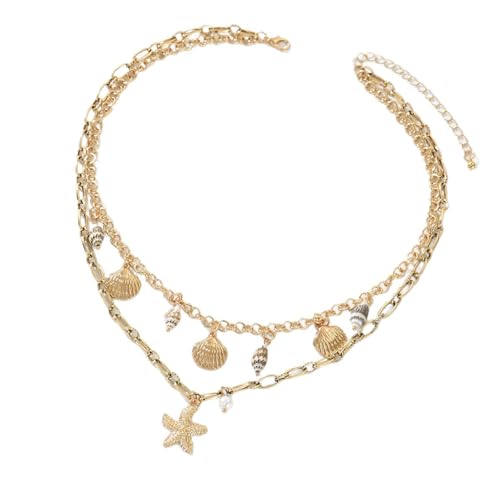 Pearls Muschel Anhänger Halskette Verstellbares Strandschmuck Fashion Stapelbare Kette Für Frauen Urlaubsschichtung Stück Trendy Stapelbare Halskette Für Frauen Pearls Muschel Anhänger Halskette Verstellbares Strandschmuck Fashion Stapelbare Kette Für Frauen Urlaubsschichtung Stück Trendy Stapelbare Halskette Für Frauen von FIRSTXIU