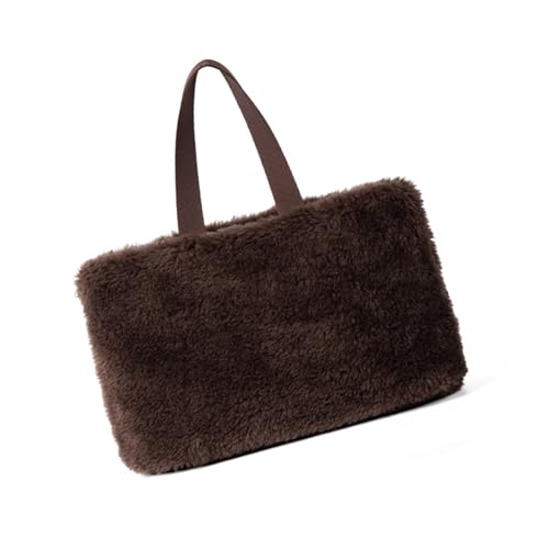 Pelzige Winterbeutel Für Frauen Weiche Plüsch Umhängetaschen Große Kapazität Handtasche Plüsch Geldbeutel Große Kapazität von FIRSTXIU