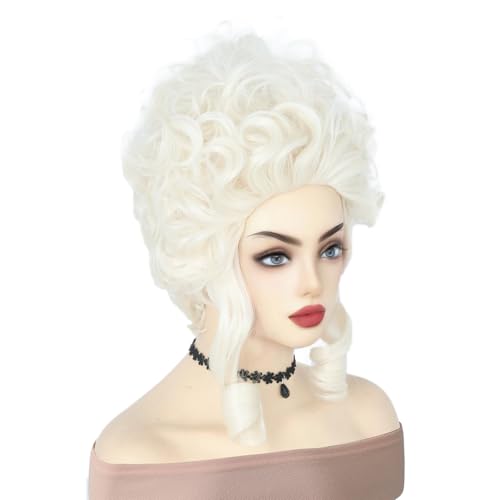 Platinblondiere Blondiere Kurze Lockige Blonde Bienenlebte Königin Cosplay Halloween Kostüm Für Frauen Party Cosplay Halloween Kostüm von FIRSTXIU