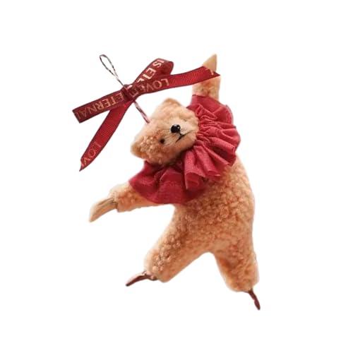 Plüsch Ballettbär Anhänger Für Keys Verzierung Mode Tasche Charme Handgefertigtes Auto Ornament Für Frauen Und Mädchen Balletttänzer Charme von FIRSTXIU