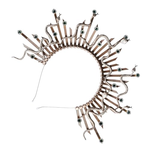 Punk Dark Styles Schlange Kopfstück Cosplay Stirnband Haarteile Für Ein Einzigartiges Modisches Statement Und Mysteriöse Attraktivität Dark Snake Stirnband von FIRSTXIU