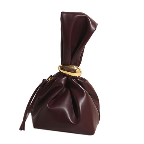 Raffinierte Frauen Armbandtasche Mit Knoten Geräumiger Eimer Handtasche Abend Geldbeutel Für Frauen Mädchen Armbandtasche von FIRSTXIU