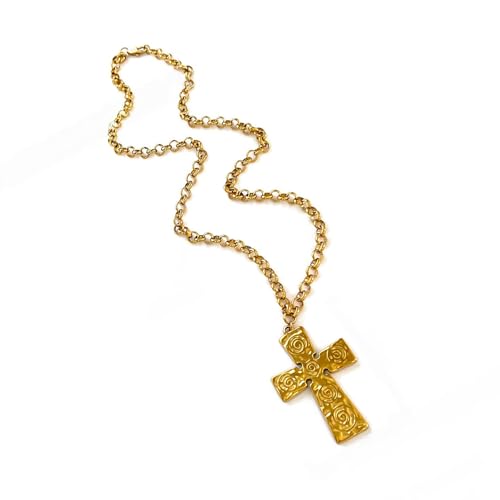Retro Anhänger Halskette Modernes Design Hip Hop Crucifix Neckchain Edelstahlmetallkette Für Männer Und Frauen Modisches Gothic Jewelry Geschenk von FIRSTXIU