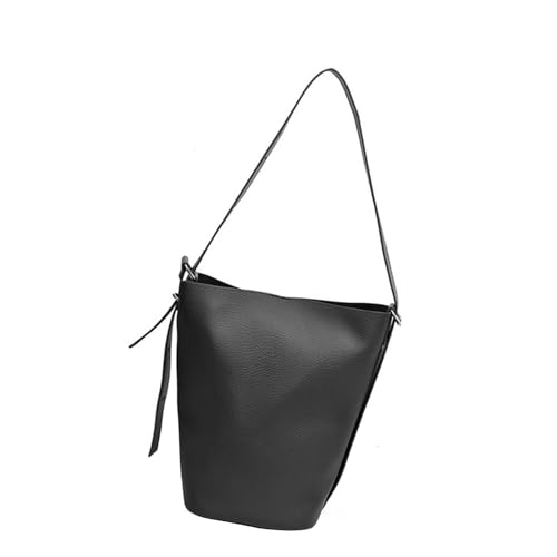 Retro Large Capacity Umhängetasche Für Frauen Und Mädchen Modische Und Stilvolle PU Leder Eimer Taschen Achterbeutel Casual Outing Handtasche von FIRSTXIU