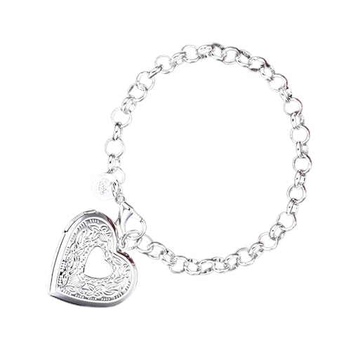 Schöne Herzförmige Rahmen Armband Fotorahmen Armband Frauen Mode Hochzeit Schmuck Metall Textur Für Jeden Anlass Modeschmuck von FIRSTXIU