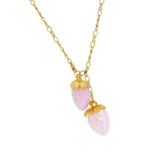 Schöne Obst Design Anhänger Halskette Schmuck Mit Nachahmischen Strasssteinen Elegantes Geschenk Für Ihre Lässigen Oder Formellen Anlässe Alltag Tragen Kirschhalshain Schöne Obst Design Anhänger Halskette Schmuck Mit Nachahmischen Strasssteinen Elegantes Geschenk Für Ihre Lässigen Oder Formellen Anlässe Alltag Tragen Kirschhalshain von FIRSTXIU