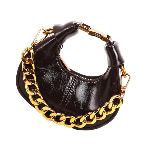 Semicircle Crossbody Tasche Für Frauen Retro Handtasche Winterumbeltasche Halb Mond Einkaufsbotte Telefon Geldbeutel Frauen Schulter Halbkreis Crossbody Winter Handtasche von FIRSTXIU