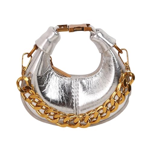 Semicircle Crossbody Tasche Für Frauen Retro Handtasche Winterumbeltasche Halb Mond Einkaufsbotte Telefon Geldbeutel Frauen Schulter Halbkreis Crossbody Winter Handtasche von FIRSTXIU