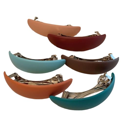 Set Von 6 Französischen Stile Haarclip Für Frauen Dünne Und Verdickte Haare Klassische Einfache Farbe Pferdeschwanzhalter Für Tägliche Wear Women Styling Accessoires von FIRSTXIU