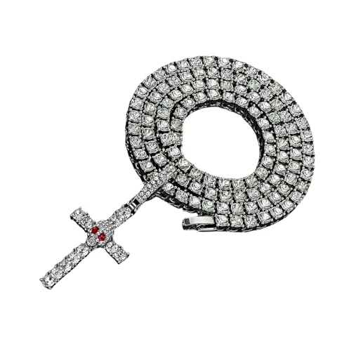 Sprudelnde Schmuck Halskette Religiöse Kette Halskette Strassstruktur Textur Mode Accessoire Party Schmuck Accessoire Für Männer Funkeln von FIRSTXIU