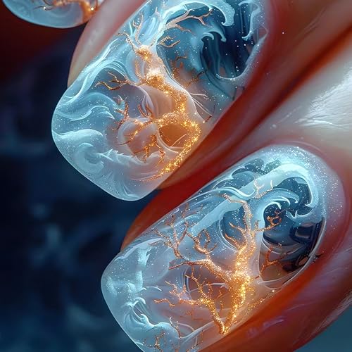 Square Press Auf Nägel Flamme Gefälschte Nägel Kleber Auf Künstlichem Acryl 24PCS Stick Für Frauen Mädchen Design Falsch Nagel von FIRSTXIU