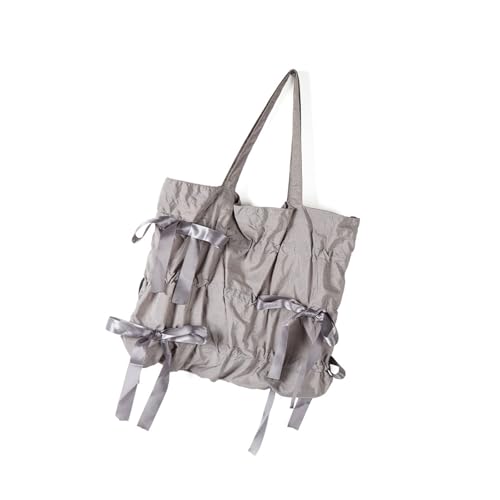 Stilvolle Polyester Umhängetasche Mit Unverwechselbaren Falten Und Schleifen Nylon Unterarm Taschen Handtasche Für Frauen Und Studenten Trendige Damenbeutel von FIRSTXIU