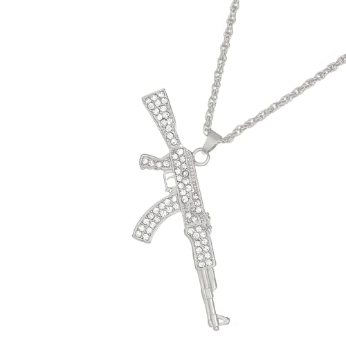 Stilvolle Untermaachine Kanonen Pendellanhänger Blendend Weiß Vergoldete Kette Streetwear Diamonds Accessoire Für Frauen Und Männer Streetwear Accessoire Stilvolle Untermaachine Kanonen Pendellanhänger Blendend Weiß Vergoldete Kette Streetwear Diamonds Accessoire Für Frauen Und Männer Streetwear Accessoire von FIRSTXIU