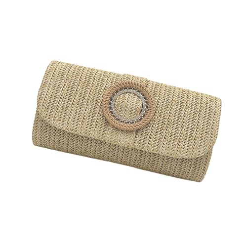 Strohklumpen Handtaschen Für Frauen Mädchen Abend Clutches Handtasche Handtasche Stroh Schulter Crossbody Summers Beach Bag Schulterkreuzkörper von FIRSTXIU