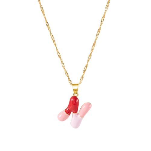 Stylische Anfängliche Anhänger Halskette 55 Cm Kette + 3 Cm Verlängerung Verstellbarer Ketten Halskette Für Tägliche Verschleiß Oder Spezieller Anlass Individueller Wort Benutzerdefinierter Name von FIRSTXIU