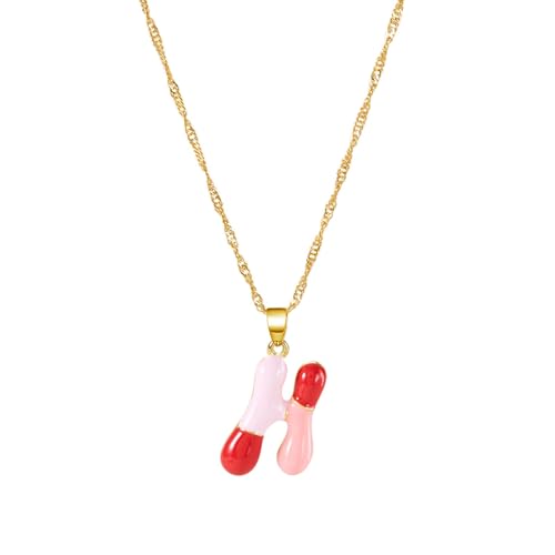 Stylische Anfängliche Anhänger Halskette 55 Cm Kette + 3 Cm Verlängerung Verstellbarer Ketten Halskette Für Tägliche Verschleiß Oder Spezieller Anlass Individueller Wort Benutzerdefinierter Name von FIRSTXIU