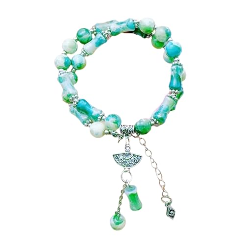 Stylish Bambus Gemustertes Armband Markierende Ost Und Retro Stile Für Modische Frauen Damen Täglich Benutzen Handgefertigtes Perlenarmband von FIRSTXIU