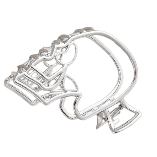 Stylish Openwork Skull Hair Clip Leichtes Praktisches Metallzubehör Für Frauen Männer Punk Fashion Dekoration Schädel Form Accessoire von FIRSTXIU