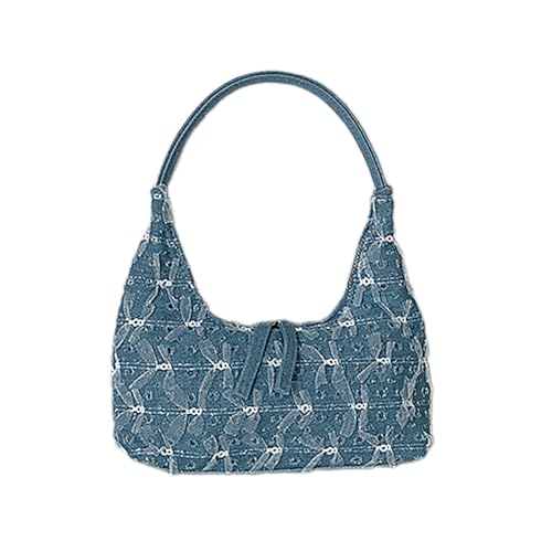 Sweet Spitze Bowknot Denims Achselhöhlen Tasche Für Frauen Mode Vintage Unterarm Koreanischer Stil Single Schulter Handtasche Geldbörse Süße Spitzenspitzen Bogenknoten Achselhöhle Sweet Spitze Bowknot Denims Achselhöhlen Tasche Für Frauen Mode Vintage Unterarm Koreanischer Stil Single Schulter Handtasche Geldbörse Süße Spitzenspitzen Bogenknoten Achselhöhle von FIRSTXIU
