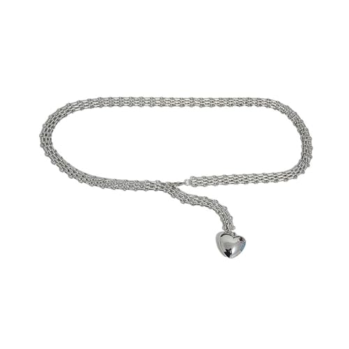 FIRSTXIU Taille Belt Chain Fashion Accessoire Party Dekoration Herz Anhänger Designs Für Trendsetter Täglich Nutzen Sie Casual Wear Silver Heart Anhänger Taille Kette FIRSTXIU Taille Belt Chain Fashion Accessoire Party Dekoration Herz Anhänger Designs Für Trendsetter Täglich Nutzen Sie Casual Wear Silver Heart Anhänger Taille Kette von FIRSTXIU