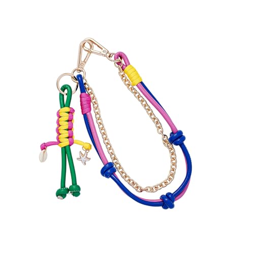 Trendy Pu Seil Hängen Anhänger Metallkette Für Taschenschlüssel Und Kleidung Jeans Styles Dekoration 2025 Mode Bag Dekoration Jeans Inspiriert Aufhängen von FIRSTXIU