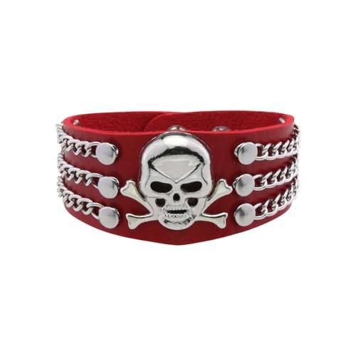 Trendy Skull Metall Armband Robuste Materialien Die Sowohl Für Männer Als Auch Für Frauen Geeignet Sind Die Individuelle Stile Täglich Lieben Einzigartige Designs Schmuck Verwenden von FIRSTXIU