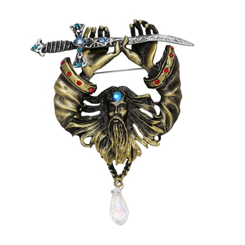 Vintage Holding Schwerter Piraten Broschen Stifte Für Männer Kristall Revers Pin Badge Männer Anzüge Hemd Pin Accessoires Schmuck Vintage Schmuckgeschenke von FIRSTXIU