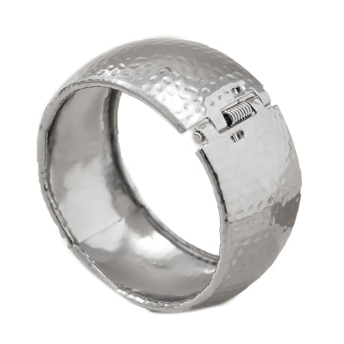 Vintage Punk Metal Wide Bangles Statement Hand Schmuck Metall Textur Grunge Schmuck Steampunks Armreifen Für Mode Outfit Mode von FIRSTXIU