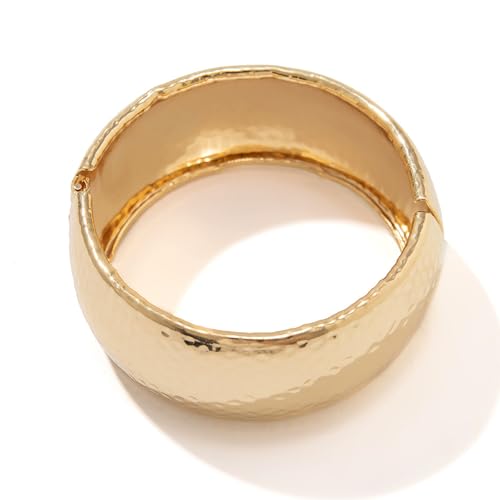 Vintage Punk Metal Wide Bangles Statement Hand Schmuck Metall Textur Grunge Schmuck Steampunks Armreifen Für Mode Outfit Mode von FIRSTXIU