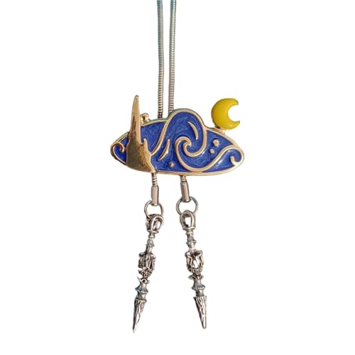 Vintage Western Lariat Krawatte Juwelen Krawatte Punk Lariat Halskette Strassstaatsabbindungsmond Und Star Bolo Für Frauen von FIRSTXIU