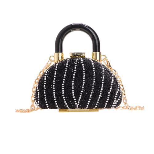 Weibliche Strasssteine Brauttasche Für Frauen Lippenstifte Handtasche Kleine Umhängetasche Mit Abnehmbarem Kettengurt Elegante Kupplung von FIRSTXIU