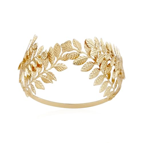 Zeitgenössisches Kronstirnband Mit Metallblättern Verstellbarer Braut Kopfstück Für Kostümzubehör Für Besondere Anlässe Elegante Goldkronen Besondere Anlässe von FIRSTXIU