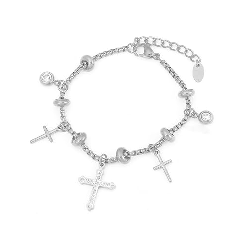 Zöderne Kreuze Kettenarmband Schmuck Strasssteine Eingeliefertes Anhängerarmband Mit Einstellbarer Kette Für Frauen Die Damen Meeting Bereit Haben Zöderne Kreuze Kettenarmband Schmuck Strasssteine Eingeliefertes Anhängerarmband Mit Einstellbarer Kette Für Frauen Die Damen Meeting Bereit Haben von FIRSTXIU
