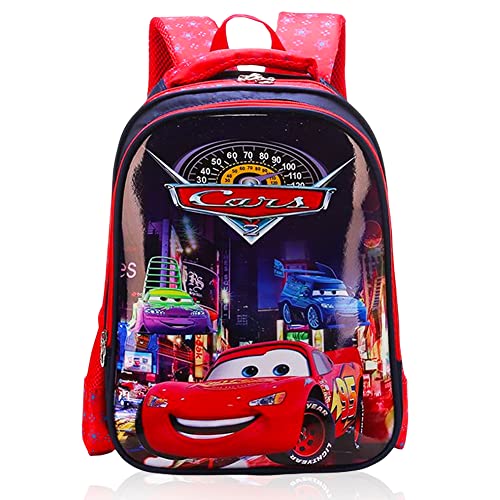 FISAPBXC Lightning Car Backpack McQueen Kinderrucksack, Schultasche Daypacks, Cars Kinder-Rucksack, Kindergarten Schulranzen, Kinder Kinderrücksack Luggage, Wasserabweisend Jungen Waterproof Travel von FISAPBXC