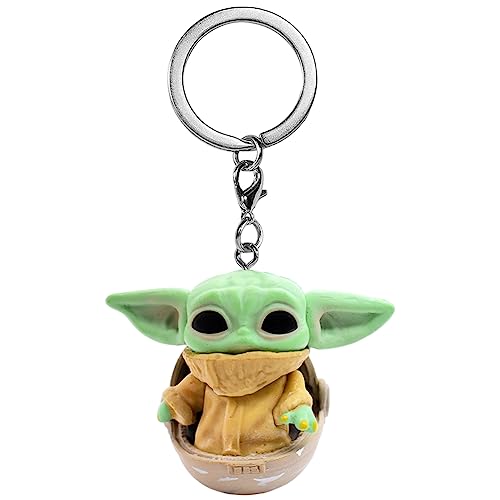 FISAPBXC Yoda Schlüsselanhänger, Yoda Keychain, Yoda Cartoon Keychain, Yoda Anime Keychain, Silicone Key Ring,Cute Keychain Geschenk Schlüsselanhänger, Handytasche Anhänger Dekoration von FISAPBXC